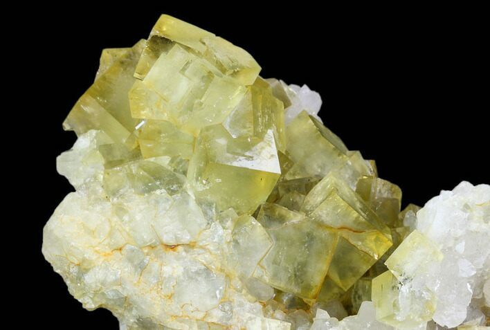 Lustrous, Yellow, Cubic Fluorite Crystal Cluster - Morocco #104603